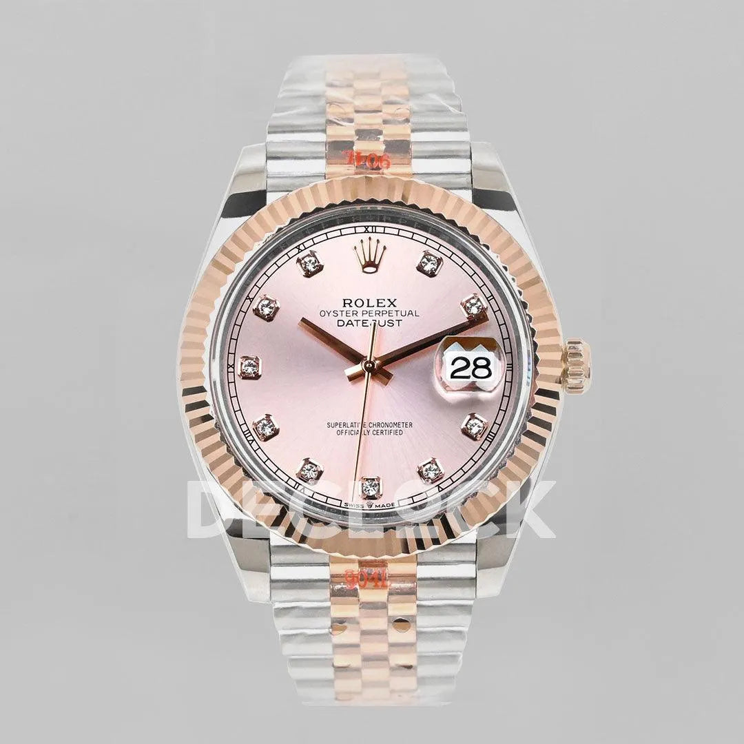 Datejust 36/41 126331 Pink Dial in with Diamond Markers in Jubilee