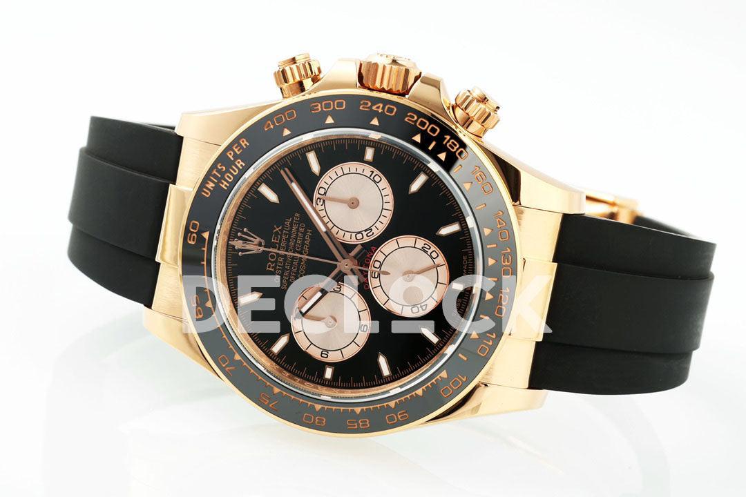 Rolex Super Clone Daytona 126515 Black/RG Stick Dial on Oysterflex Strap DD4131 Replica Watch