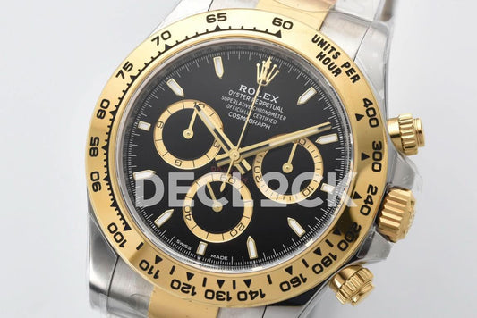 Replica Rolex Daytona 126503 YG/SS in Black Dial | Declock.