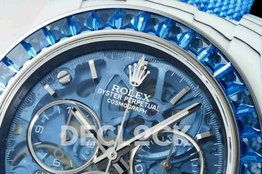Replica Declock Daytona Diw Paved Diamond Bezel Blue |  Declock.