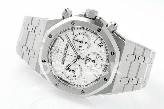 Replica Audemars Pigeut Royal Oak Chrono 26240 White Dial SS APSF |  Declock.