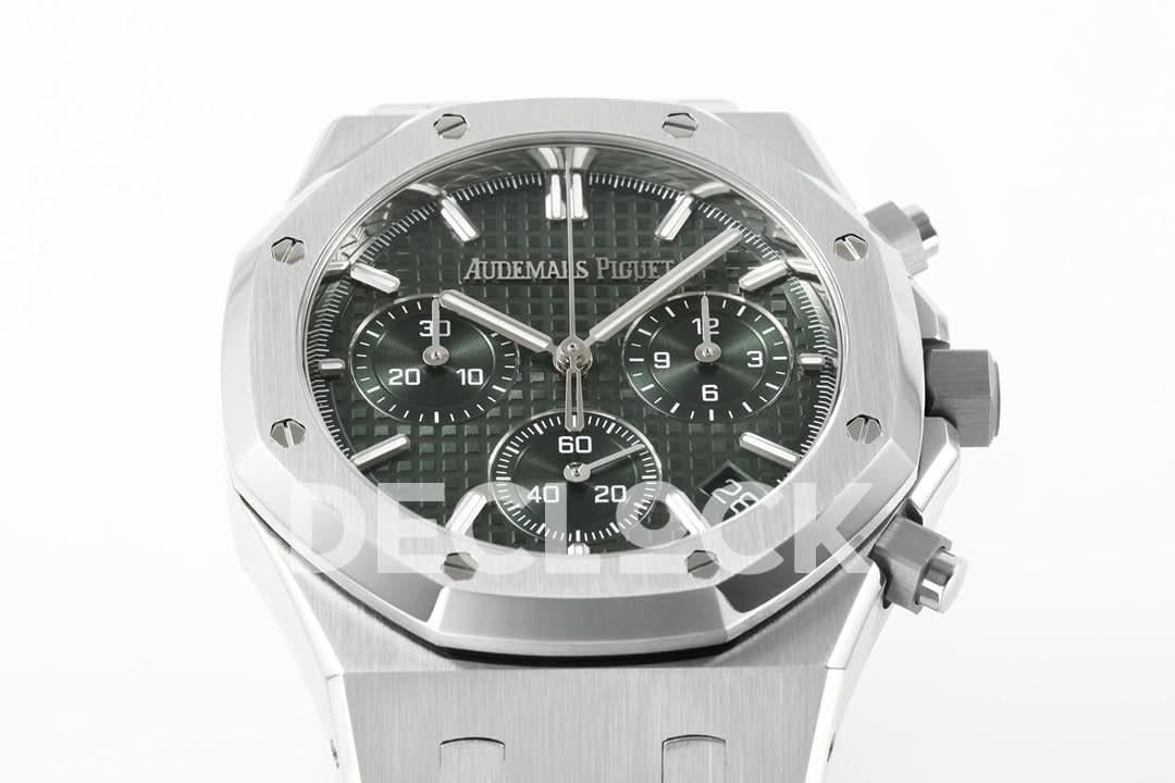 Replica Audemars Pigeut Royal Oak Chrono 26240 Green Dial SS APSF |  Declock.