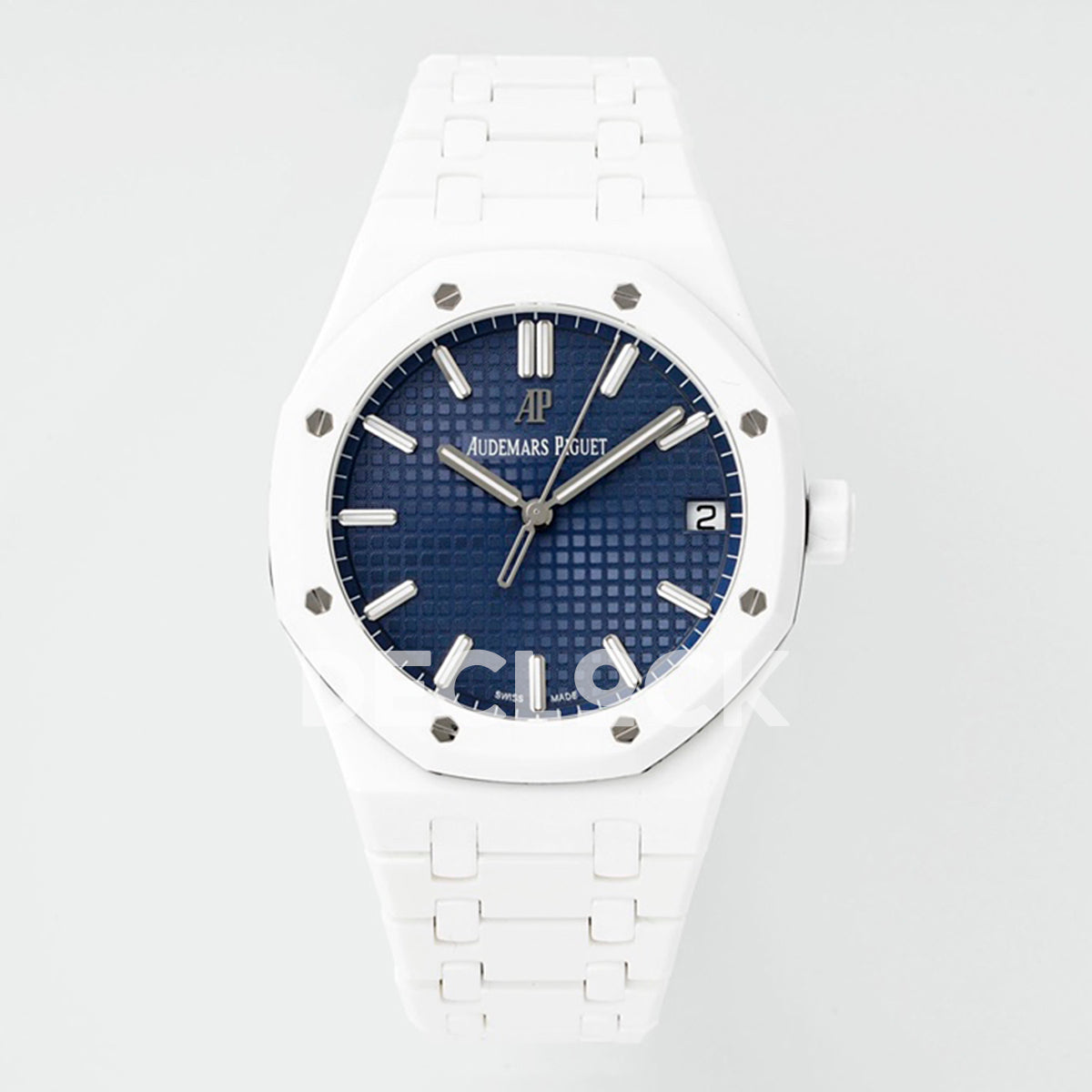 Royal Oak 41mm 15500 White Ceramic/Cer Blue Dial APSF