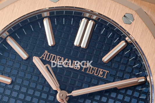 Super Clone Royal Oak 41mm 15510 RG Blue Textured Dial on RG Bracelet SA4302