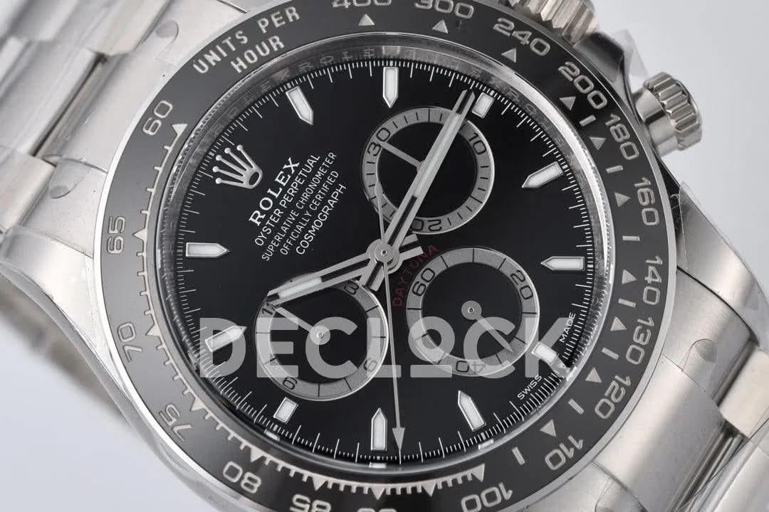 Replica Rolex Daytona 126500LN Black Dial in Steel |  Declock.