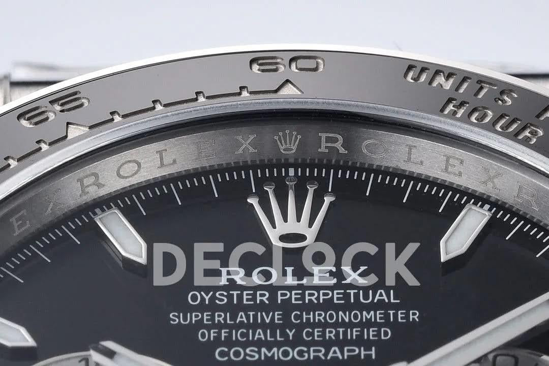 Replica Rolex Daytona 126500LN Black Dial in Steel |  Declock.