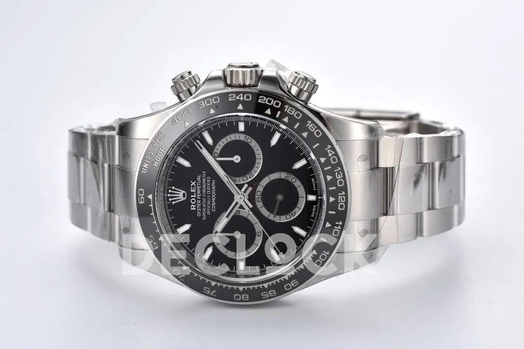 Replica Rolex Daytona 126500LN Black Dial in Steel |  Declock.