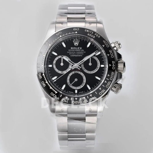 Replica Rolex Daytona 126500LN Black Dial in Steel | Declock.