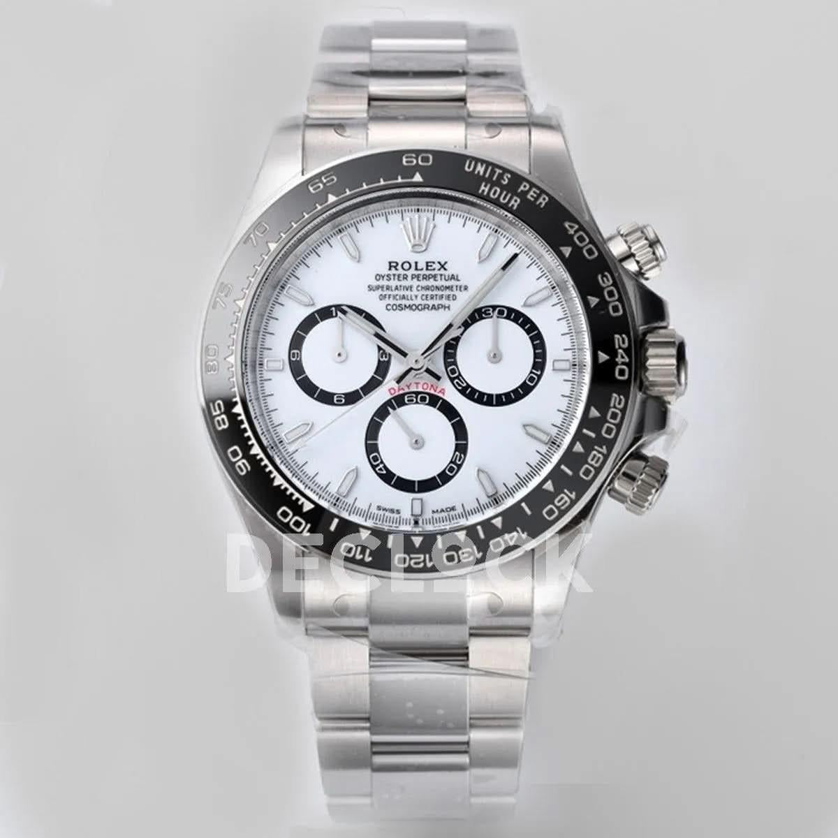 Replica Rolex Daytona 126500LN White Dial in Steel |  Declock.