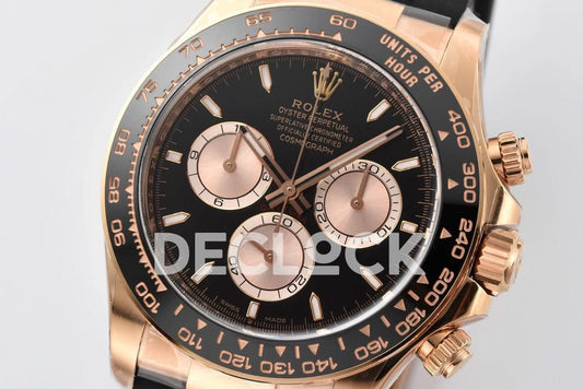 Replica Rolex Daytona 126515 RG in Black Dial |  Declock.