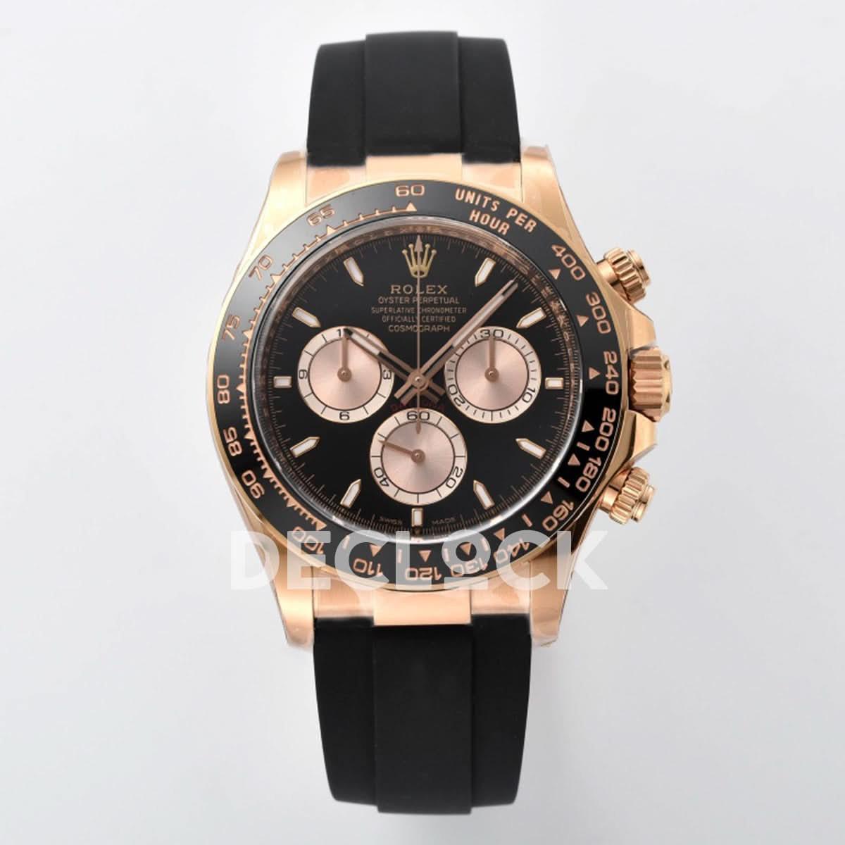 Replica Rolex Daytona 126515 RG in Black Dial |  Declock.