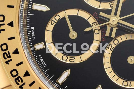 Replica Rolex Daytona 126508 YG in Black Dial |  Declock.