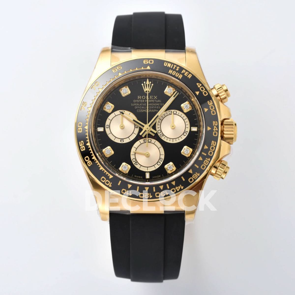 Daytona 126518 YG in Black Dial Diamond Markers