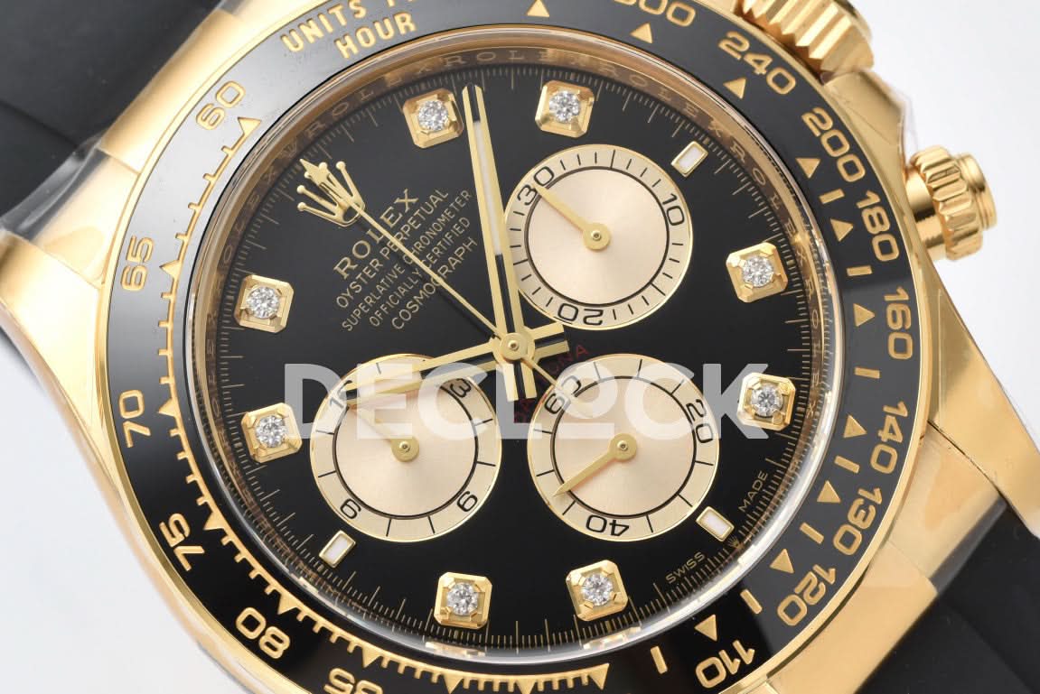 Daytona 126518 YG in Black Dial Diamond Markers