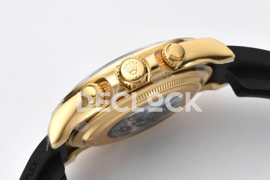 Replica Rolex Daytona 126518 YG in Black Dial Diamond Markers | Declock.