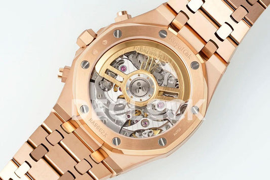 Replica Audemars Pigeut Royal Oak Chrono 26240 Brown Dial on RG Bracelet |  Declock.