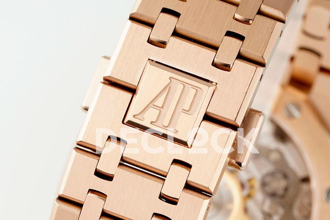 Replica Audemars Pigeut Royal Oak Chrono 26240 Brown Dial on RG Bracelet |  Declock.