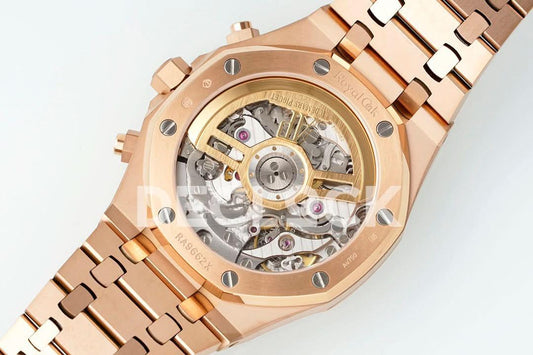 Replica Audemars Pigeut Royal Oak Chrono 26240 Blue/RG Dial on RG Bracelet | Declock.