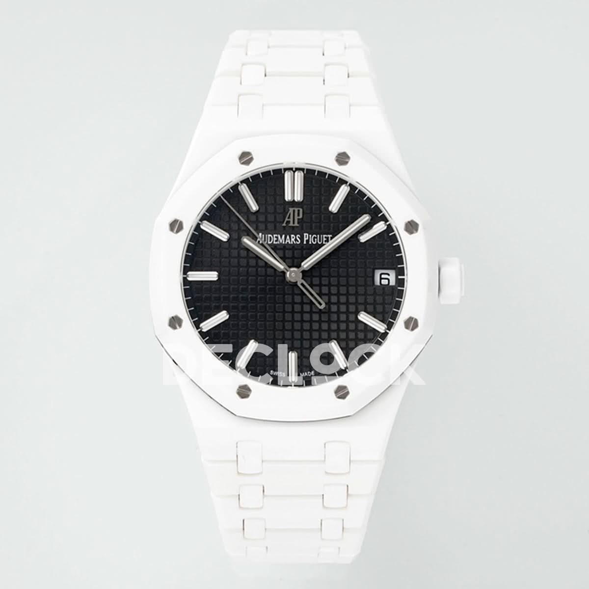Royal Oak 41mm 15500 White Ceramic/Cer Black Dial APSF