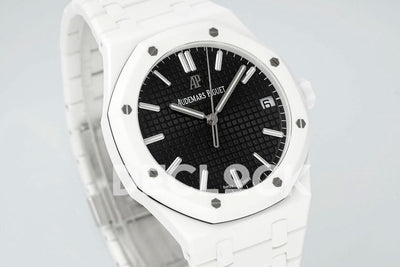 Royal Oak 41mm 15500 White Ceramic/Cer Black Dial APSF