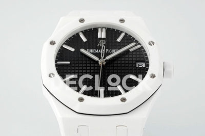 Royal Oak 41mm 15500 White Ceramic/Cer Black Dial APSF