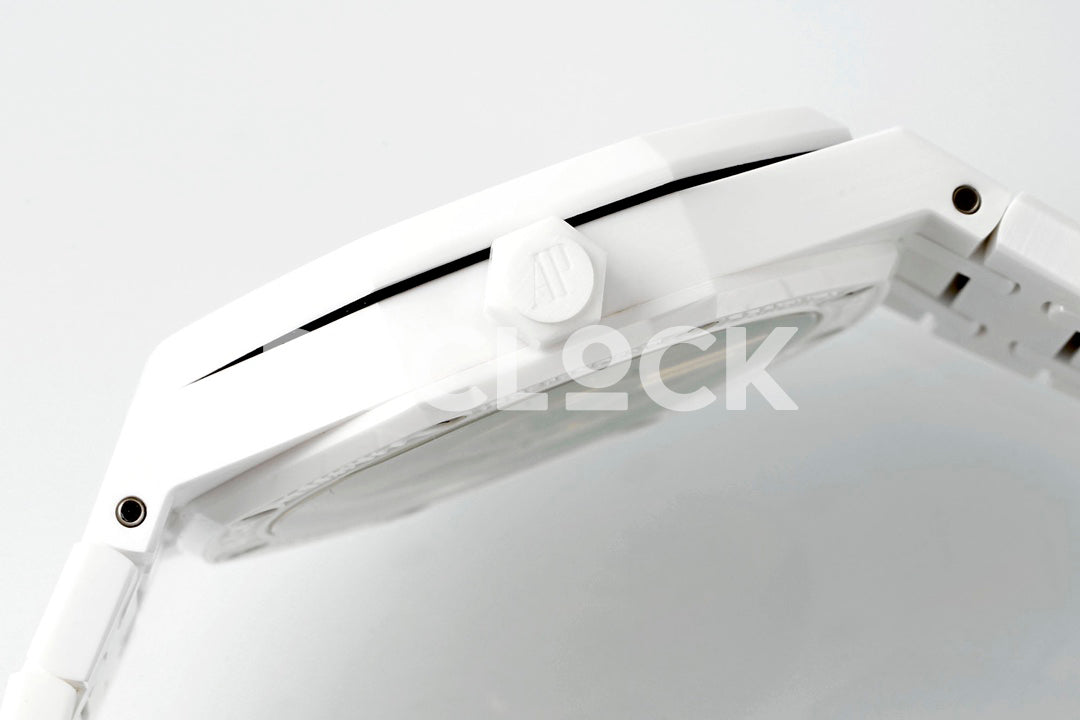 Royal Oak 41mm 15500 White Ceramic/Cer Blue Dial APSF