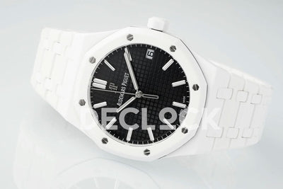 Royal Oak 41mm 15500 White Ceramic/Cer Black Dial APSF