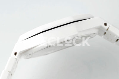 Royal Oak 41mm 15500 White Ceramic/Cer Black Dial APSF