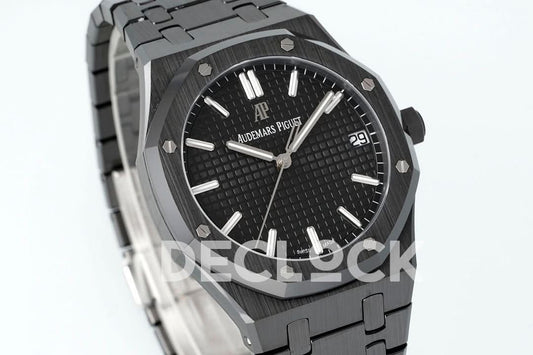 Replica Audemars Pigeut Royal Oak 41mm 15500 Black Ceramic/Cer Black Dial APSF |  Declock.