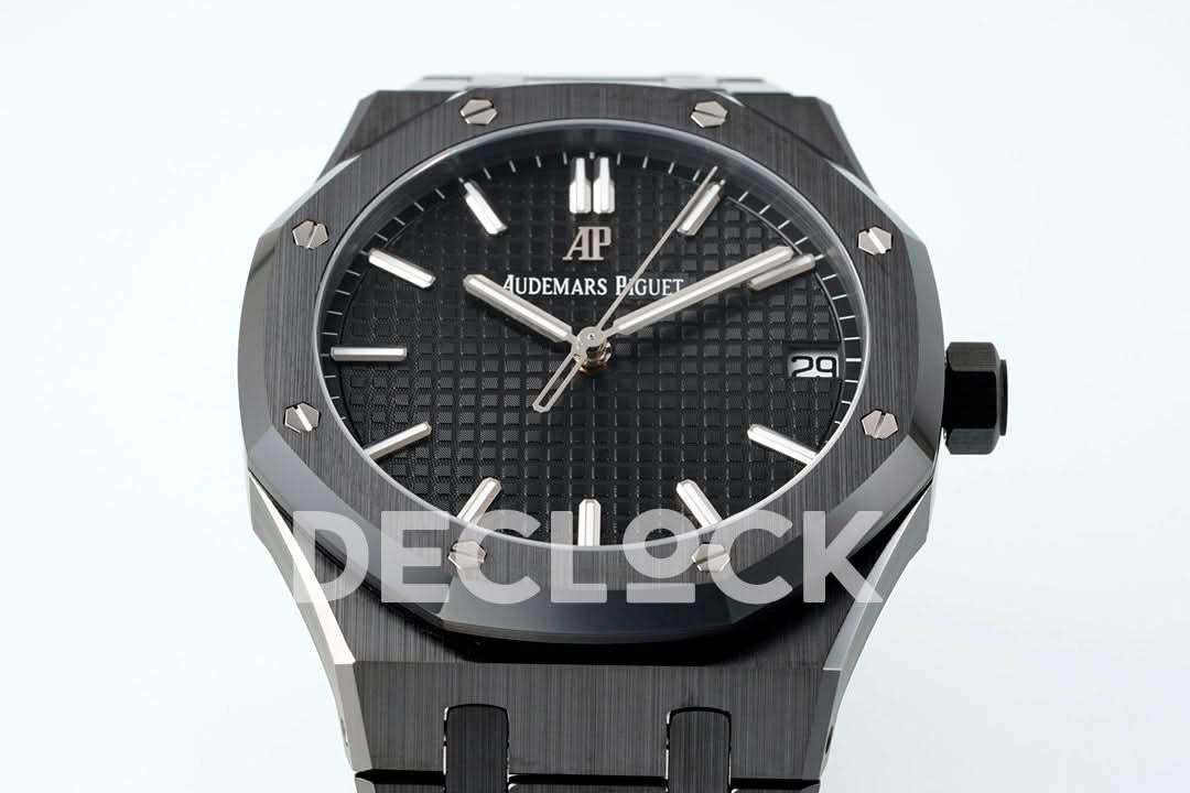 Replica Audemars Pigeut Royal Oak 41mm 15500 Black Ceramic/Cer Black Dial APSF |  Declock.