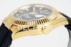 Sky Dweller 336238 YG in Black Dial on Black Rubber Strap
