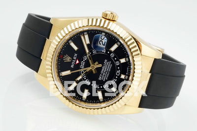 Sky Dweller 336238 YG in Black Dial on Black Rubber Strap