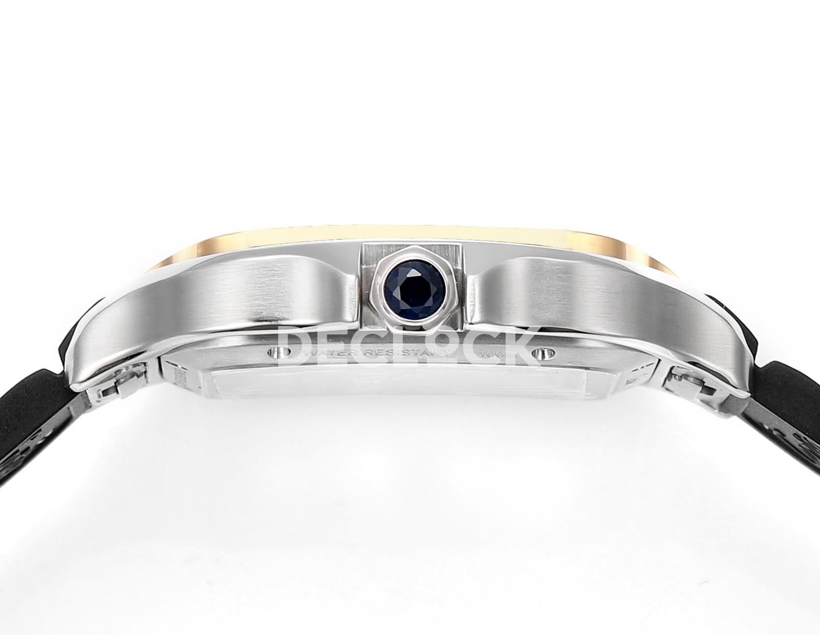 Replica Cartier Santos de Cartier Skeleton SG Black Strap |  Declock.