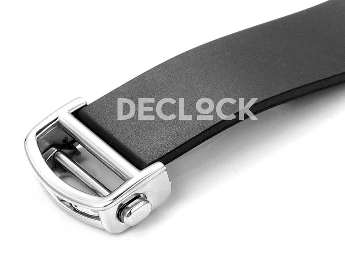 Replica Cartier Santos de Cartier Skeleton PVD Black Strap Blue Pointer |  Declock.