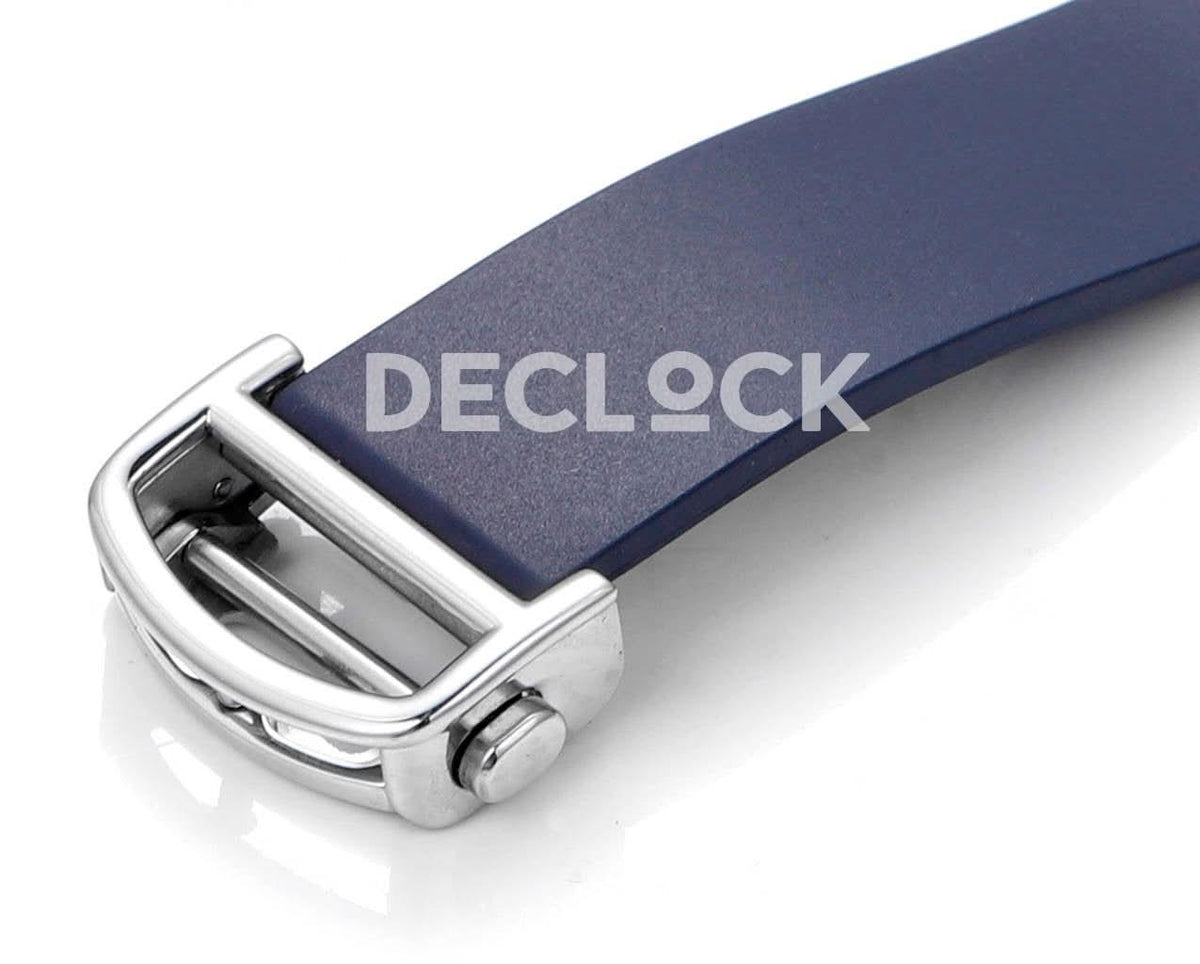 Replica Cartier Santos de Cartier Skeleton SS Blue Strap |  Declock.