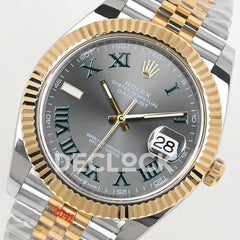 Replica Rolex Datejust 36/41 126331 Gray Dial in with Roman Markers in Jubilee