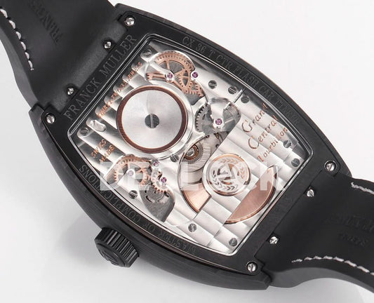 Replica Franck Muller Curvex Grand Central Tourbillon in Black Carbon |  Declock.