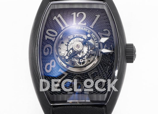 Replica Franck Muller Curvex Grand Central Tourbillon in Black Carbon |  Declock.