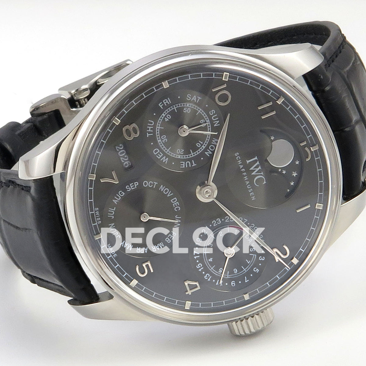 IWC Portugieser Perpetual Calendar Gray APSF A52610 – sideways dial