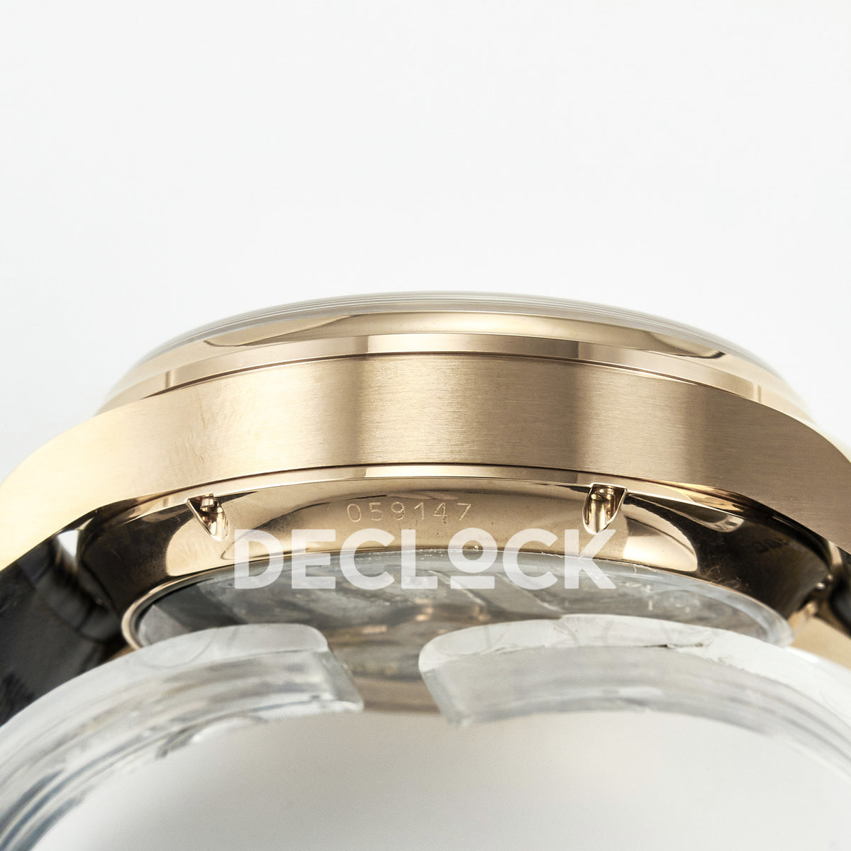 IWC Portugieser Perpetual Calendar Rose Gold Blue Style 2 APSF A52610 – case side