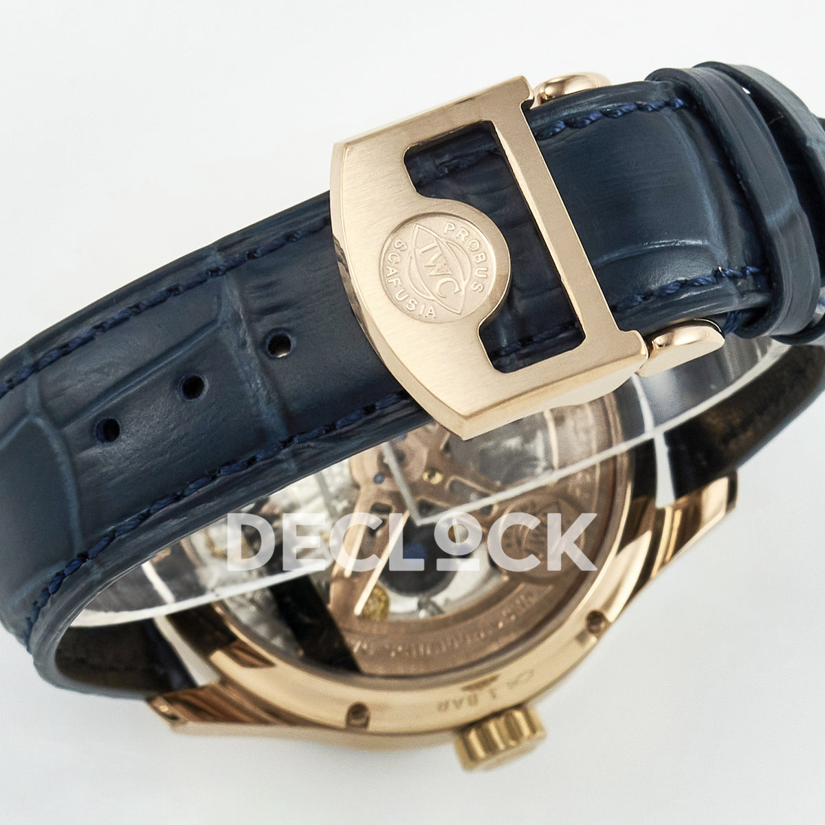 IWC Portugieser Perpetual Calendar Rose Gold Blue Style 2 APSF A52610 – strap and caseback