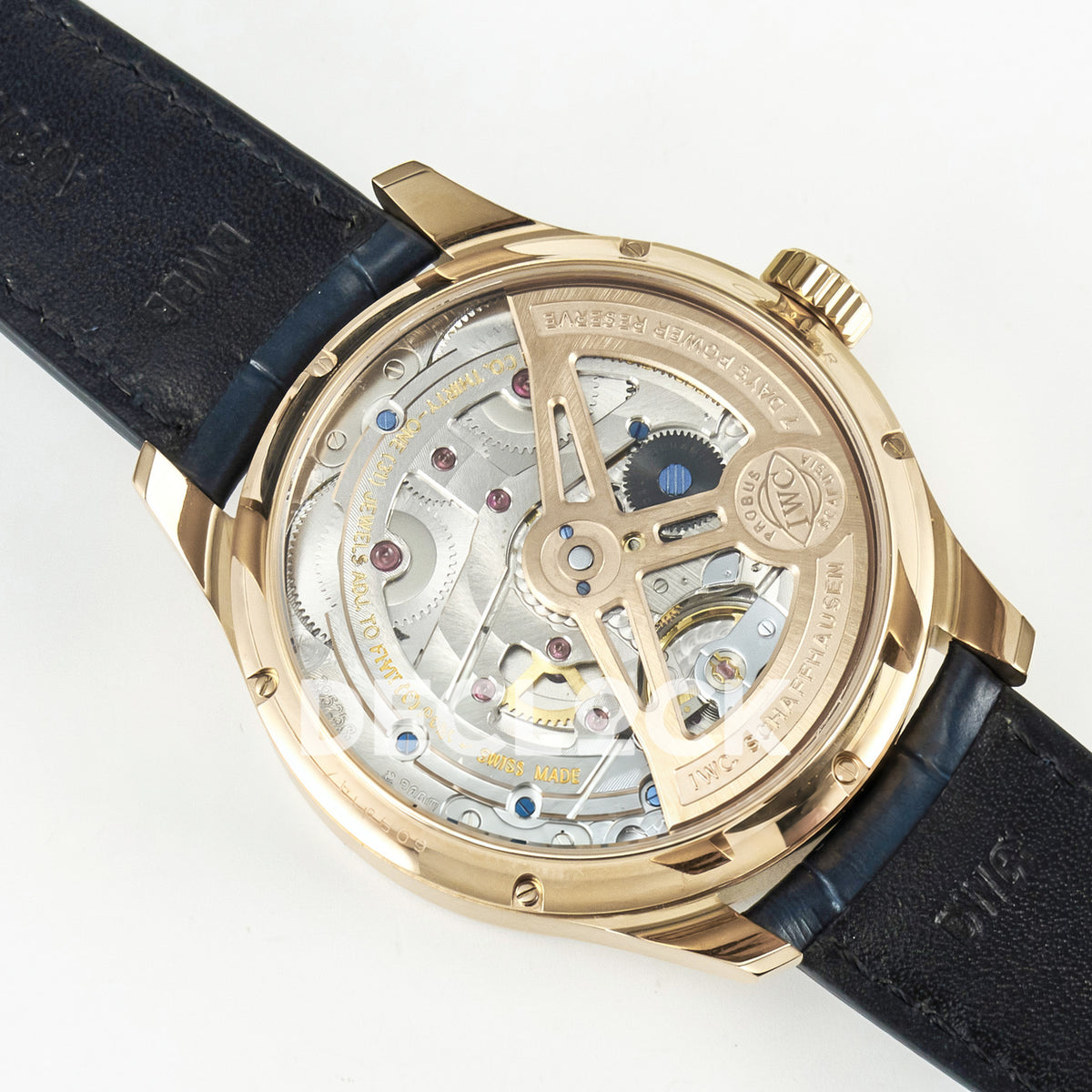 IWC Portugieser Perpetual Calendar Rose Gold Blue Style 2 APSF A52610 – movement overview