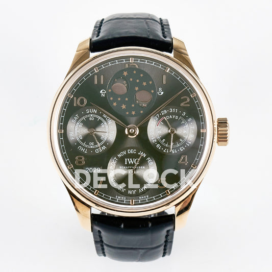 IWC Portugieser Perpetual Calendar Rose Gold Gray APSF A52610 – front view