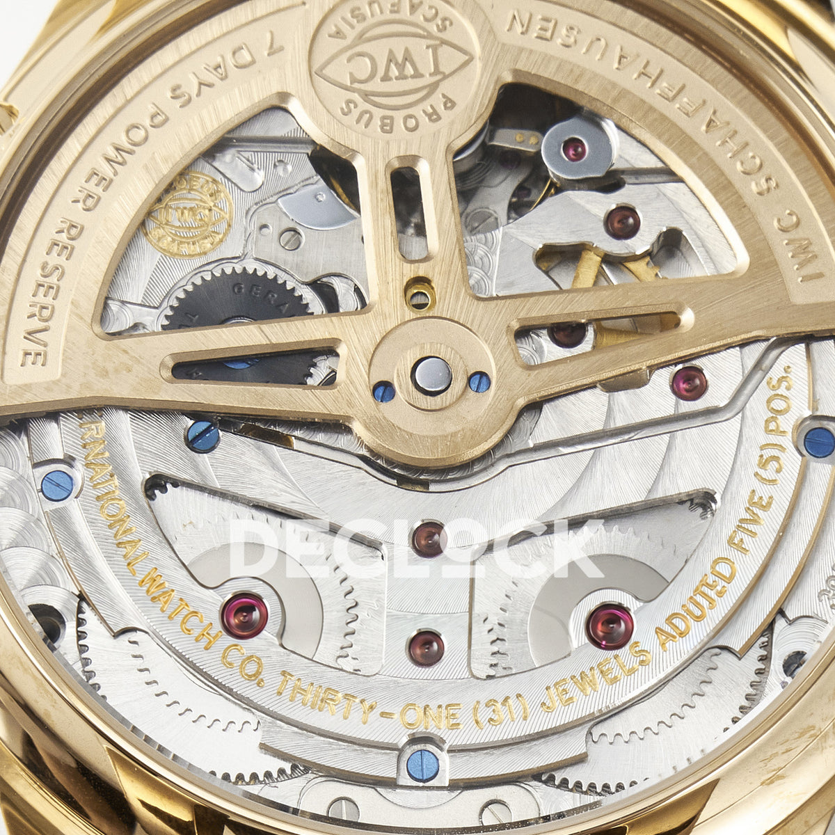 IWC Portugieser Perpetual Calendar Rose Gold Gray APSF A52610 – movement engraving