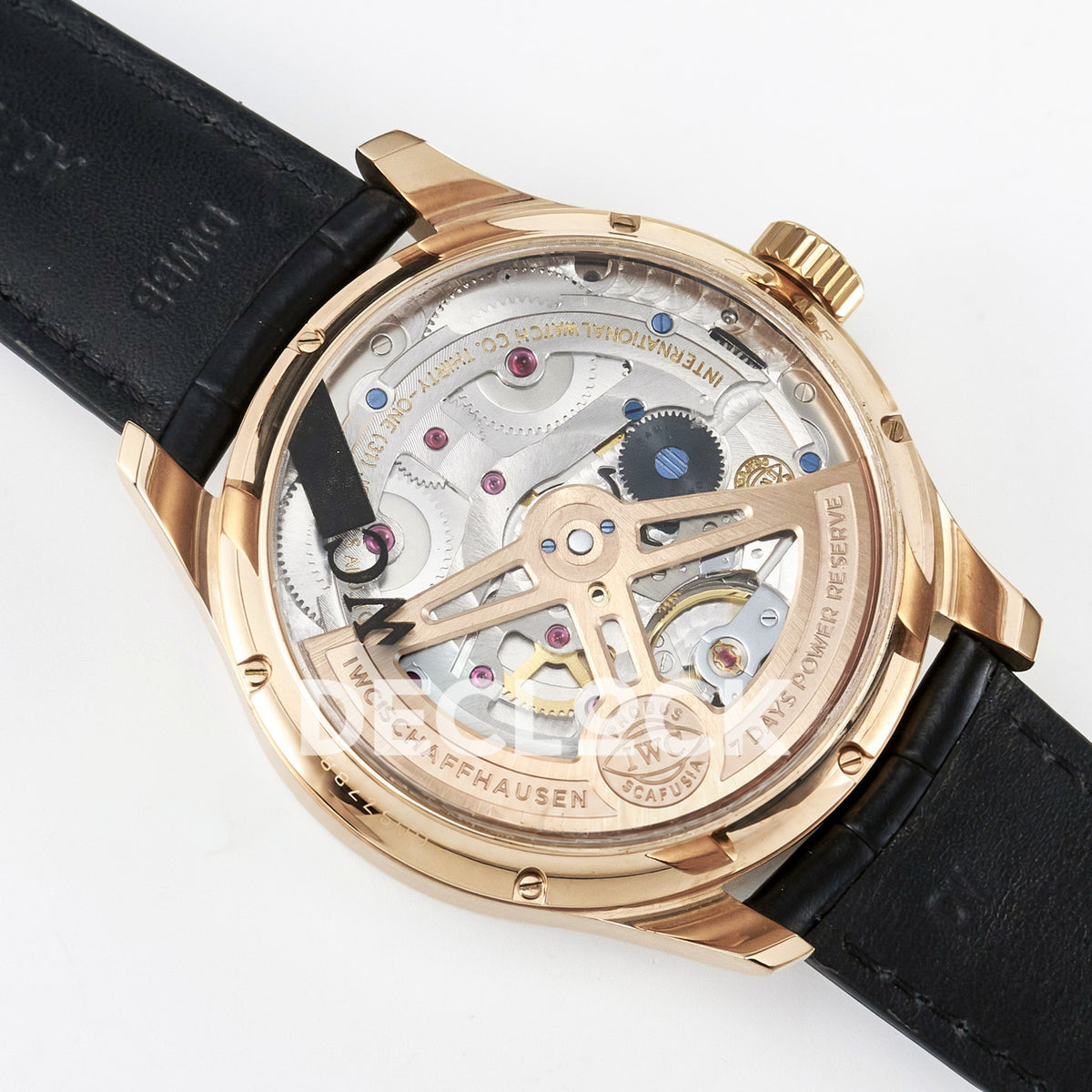 IWC Portugieser Perpetual Calendar Rose Gold White APSF A52610 – movement back