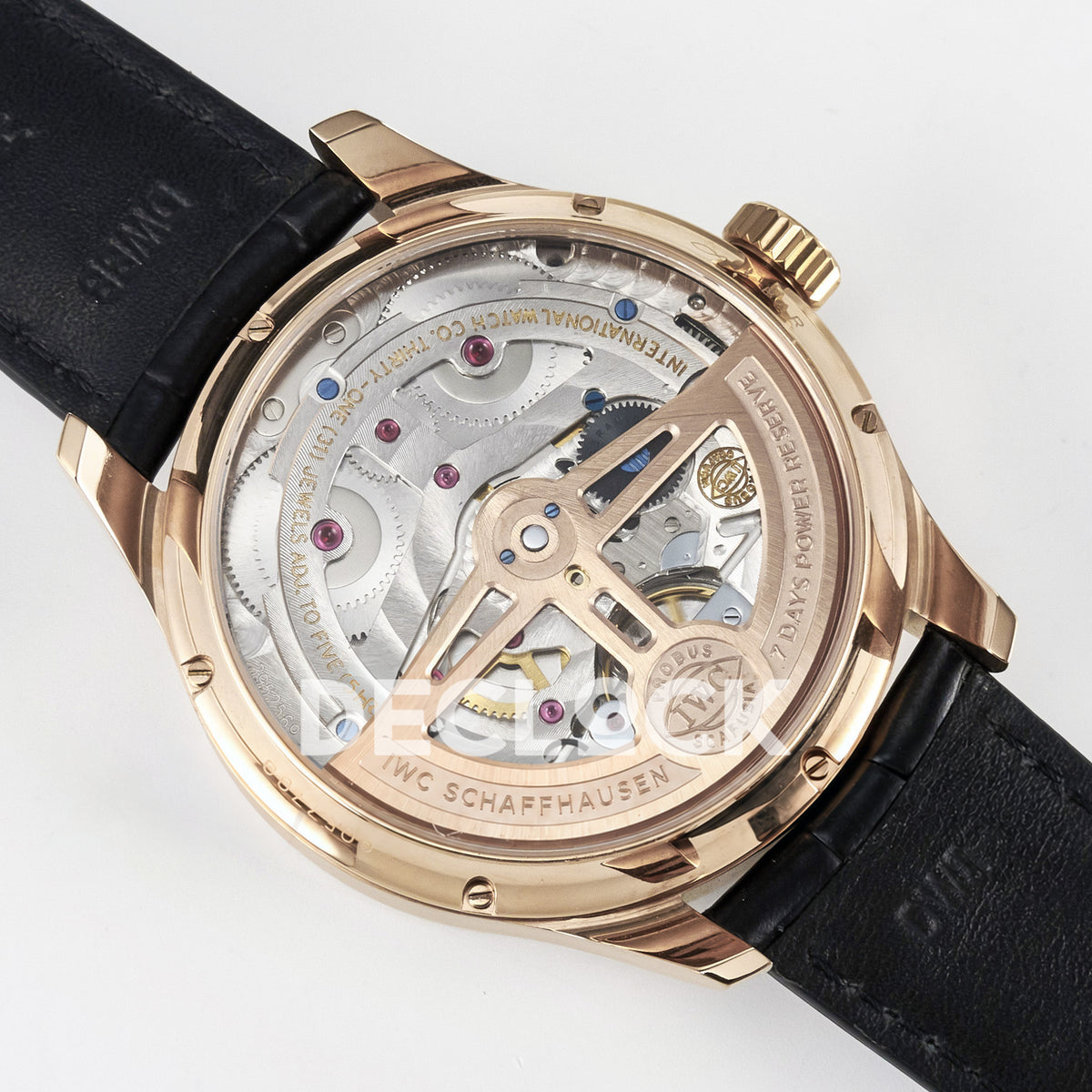 IWC Portugieser Perpetual Calendar Rose Gold White APSF A52610 – movement overview