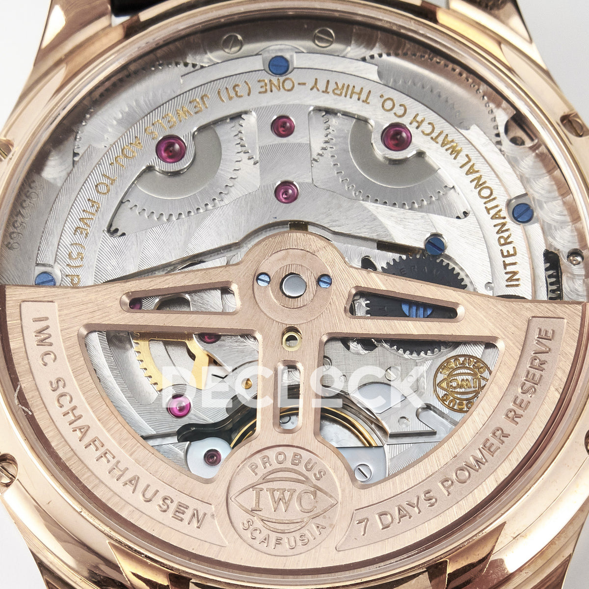 IWC Portugieser Perpetual Calendar Rose Gold White APSF A52610 – rotor close-up