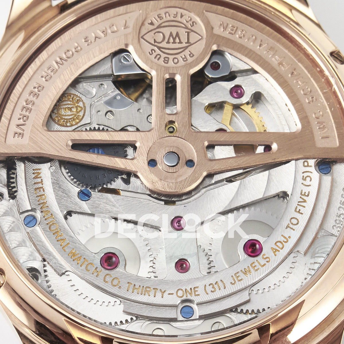 IWC Portugieser Perpetual Calendar Rose Gold White APSF A52610 – movement engraving