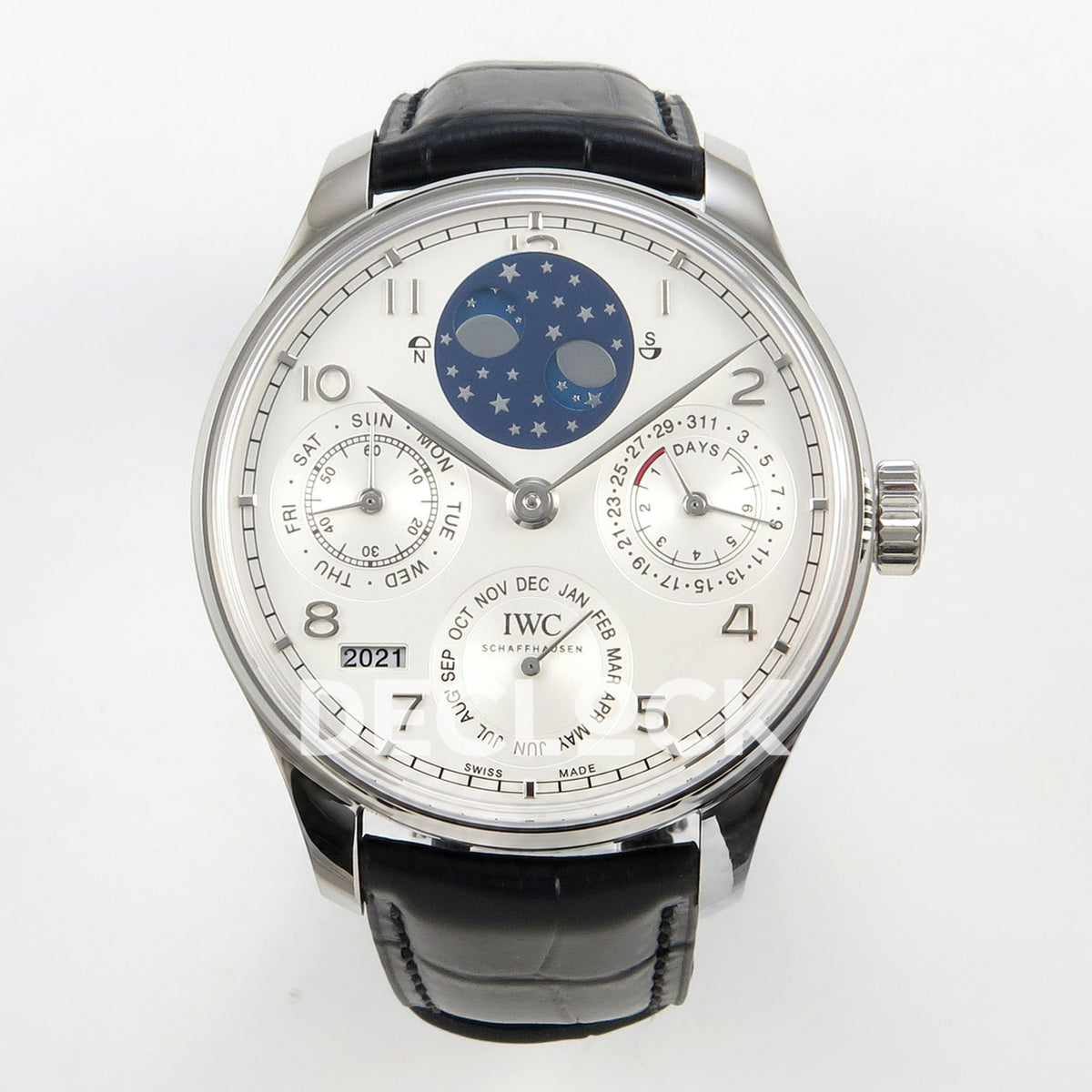 IWC Portugieser Perpetual Calendar White Silver APSF A52610 – front view