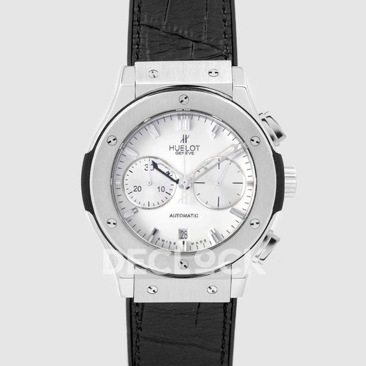 Replica Declock Classic Fusion Chronograph White Dial in SS Black Strap |  Declock.